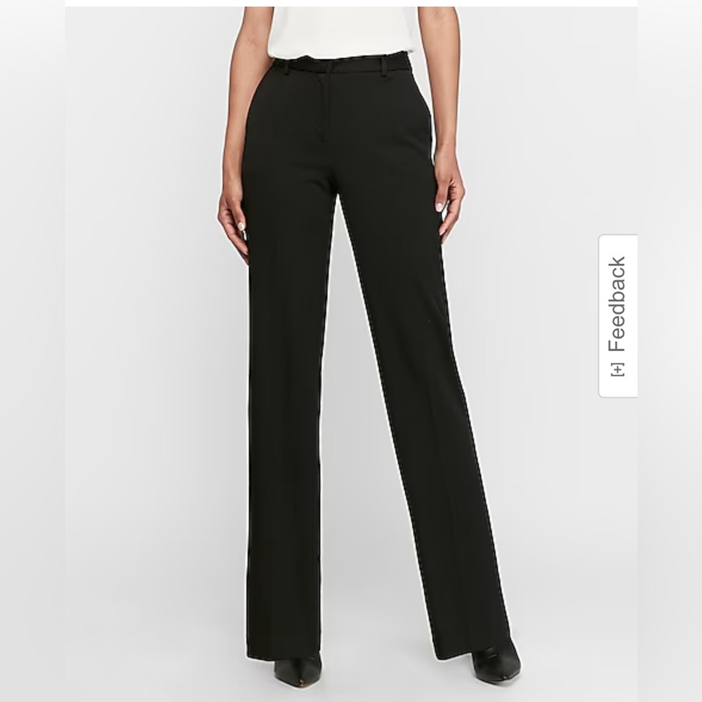 Express High Waist Pleated Pant Size 6 Black